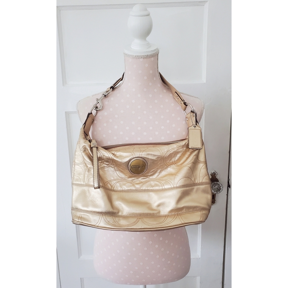 Beautiful Gold Coach Bag